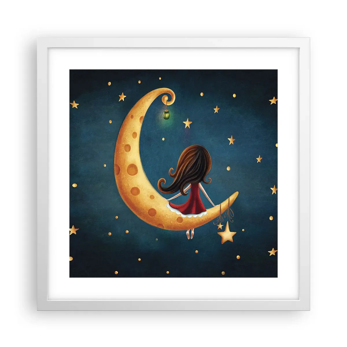 Poster în ramă albă - A fost odată ca niciodată... - 40x40 cm