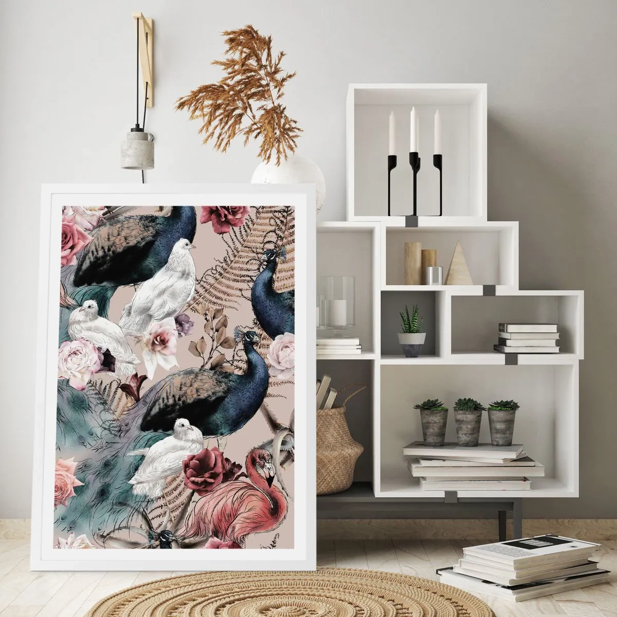 Poster în ramă albă - În grădina palatului - 70x100 cm