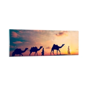 Tablou pe sticlă - Spiritul misterios al Orientului - 90x30 cm