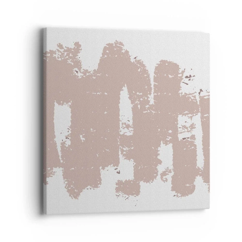 Tablou pe pânză - Abstracție în roz moale - 40x40 cm