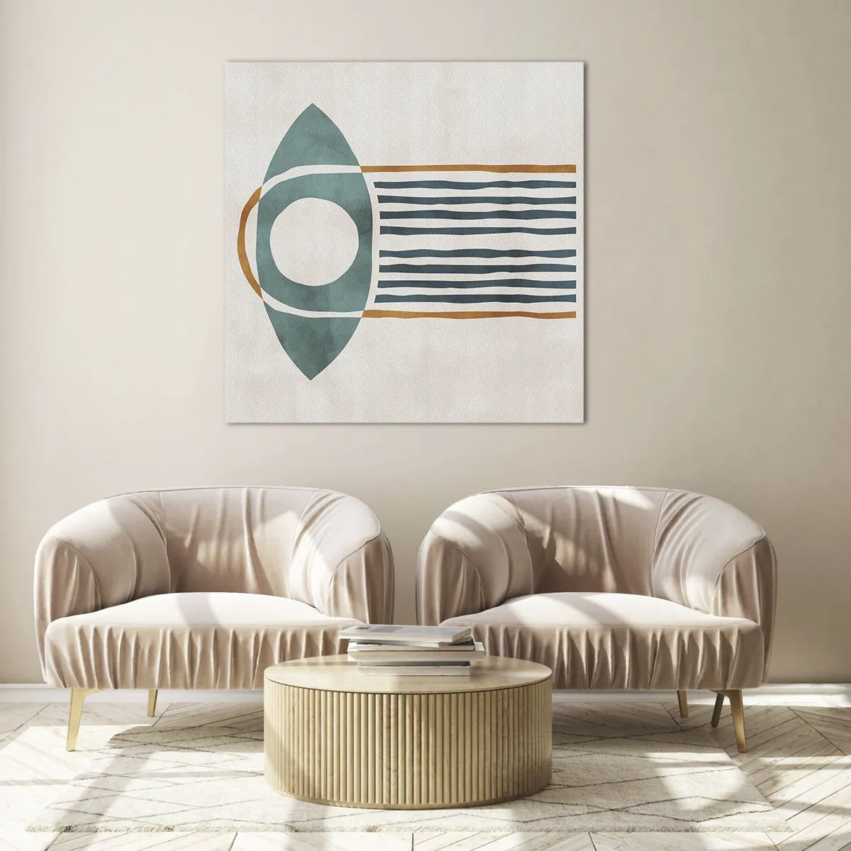 Tablou pe sticlă - Semne și ritualuri - 60x60 cm