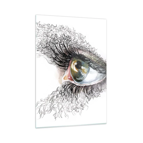 Tablou pe sticlă - Privește direct în suflet - 50x70 cm