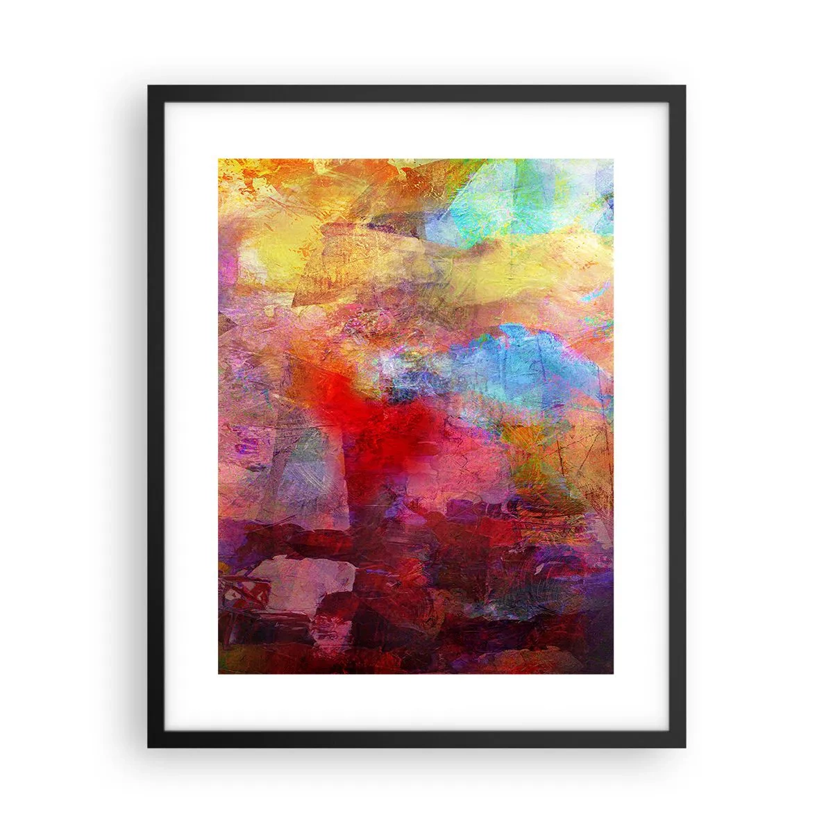 Poster în ramă neagră - O privire în interiorul curcubeului - 40x50 cm