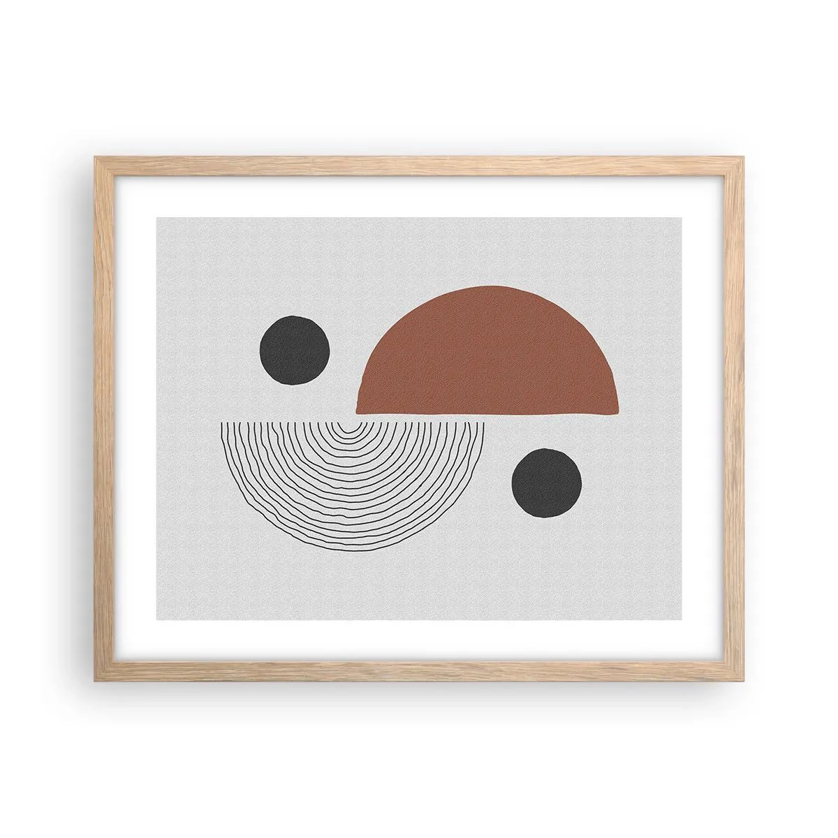 Poster în ramă de stejar deschis - Excelența roții - 50x40 cm