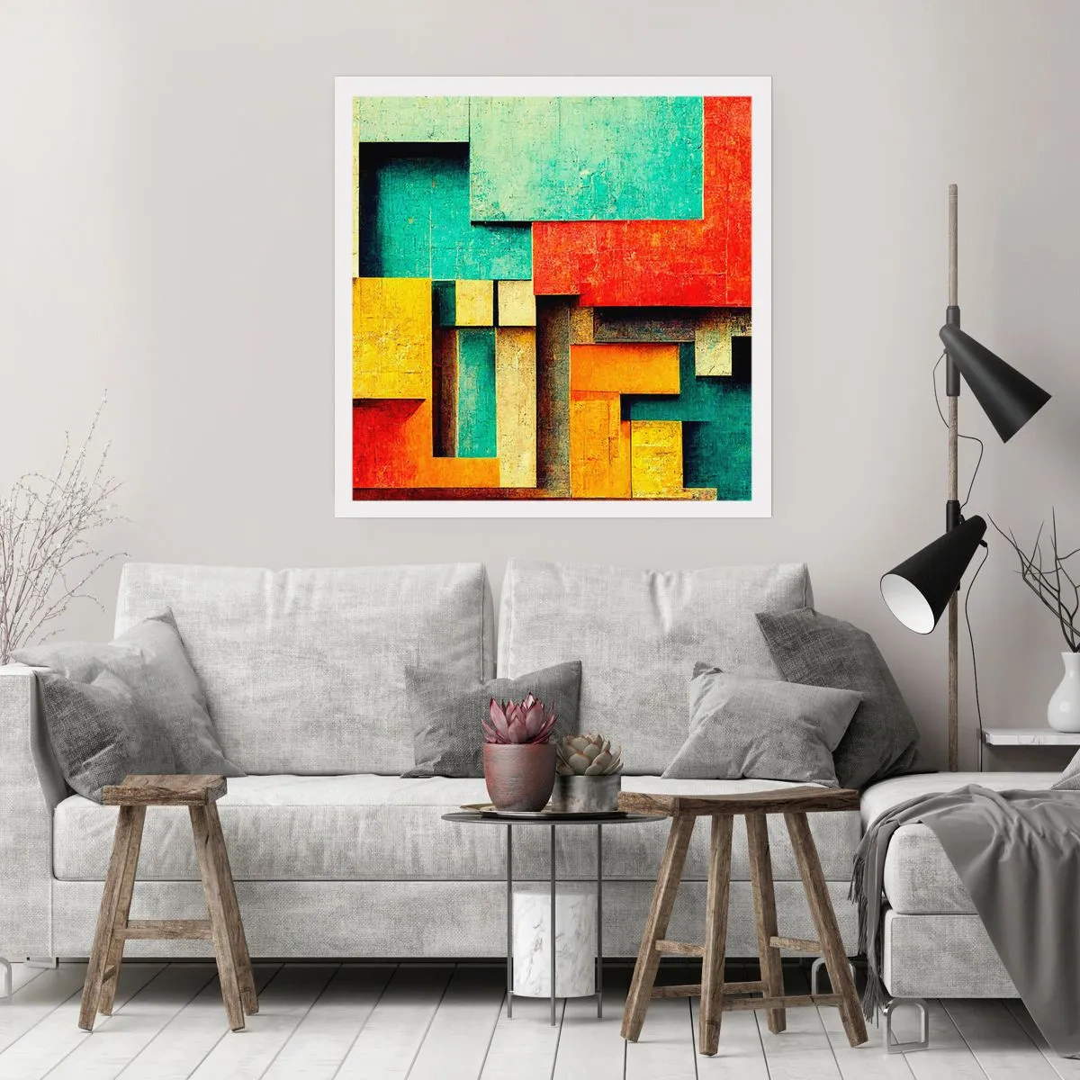 Poster - Festival de unghiuri drepte - 30x30 cm