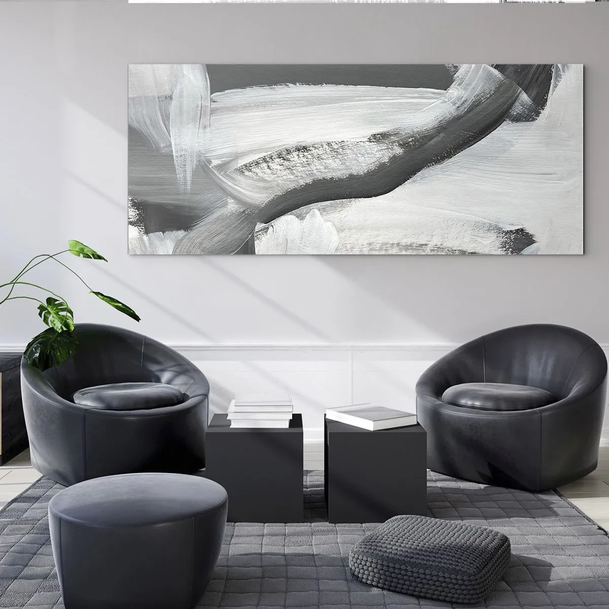 Tablou pe sticlă - Cu o mișcare decisivă - 100x40 cm