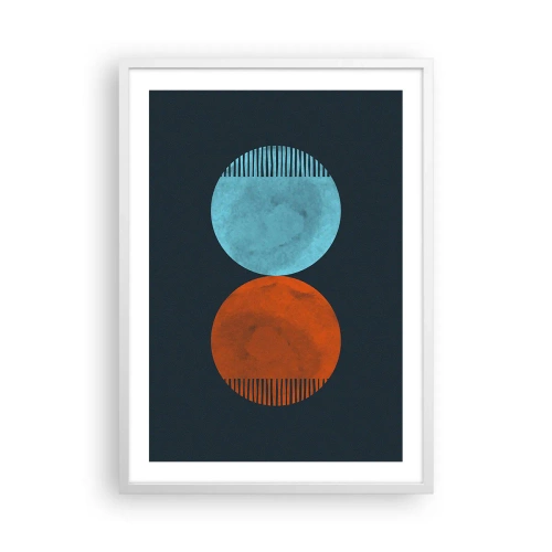 Poster în ramă albă - Doar geometrie? - 50x70 cm