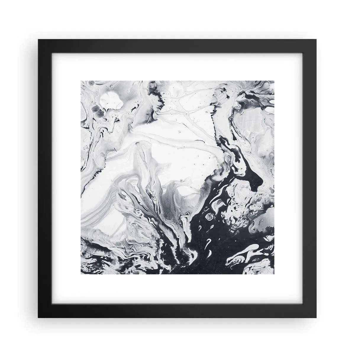 Poster în ramă neagră - Interiorul Pământului - 30x30 cm