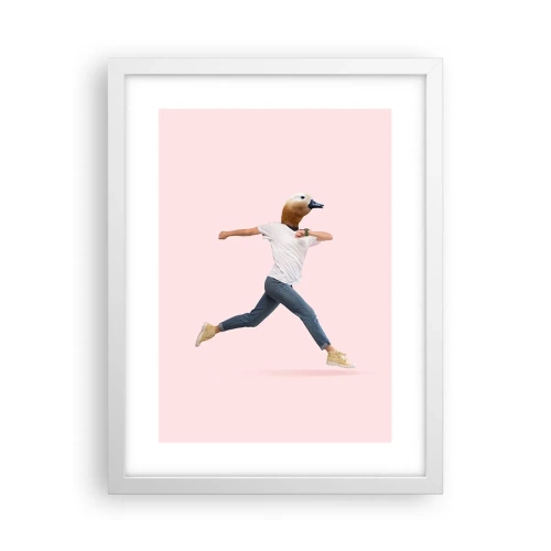 Poster în ramă albă - Un strop de absurditate - 30x40 cm