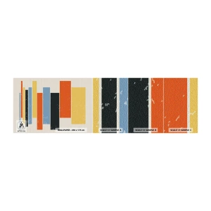 Mostră tapet autocolant Deluxe Sticker - Înregistrare muzicală - Minimalism, dreptunghiuri, Forme - 100x30 cm