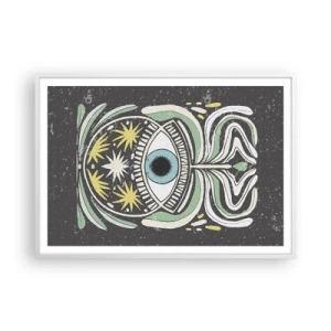 Poster în ramă albă - Ritualuri tribale - 100x70 cm