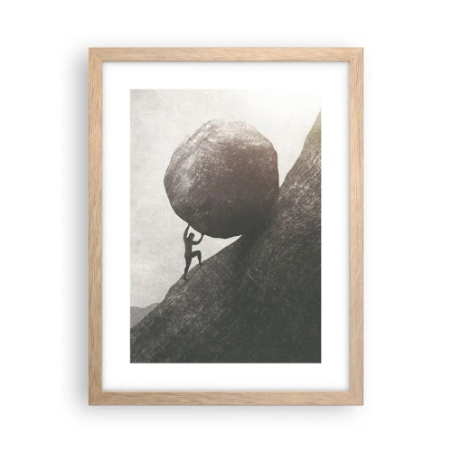 Poster în ramă de stejar deschis - Cred, în ciuda așteptărilor - 30x40 cm