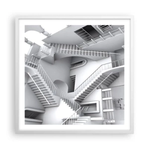 Poster în ramă albă - Paradoxurile spațiului - 60x60 cm