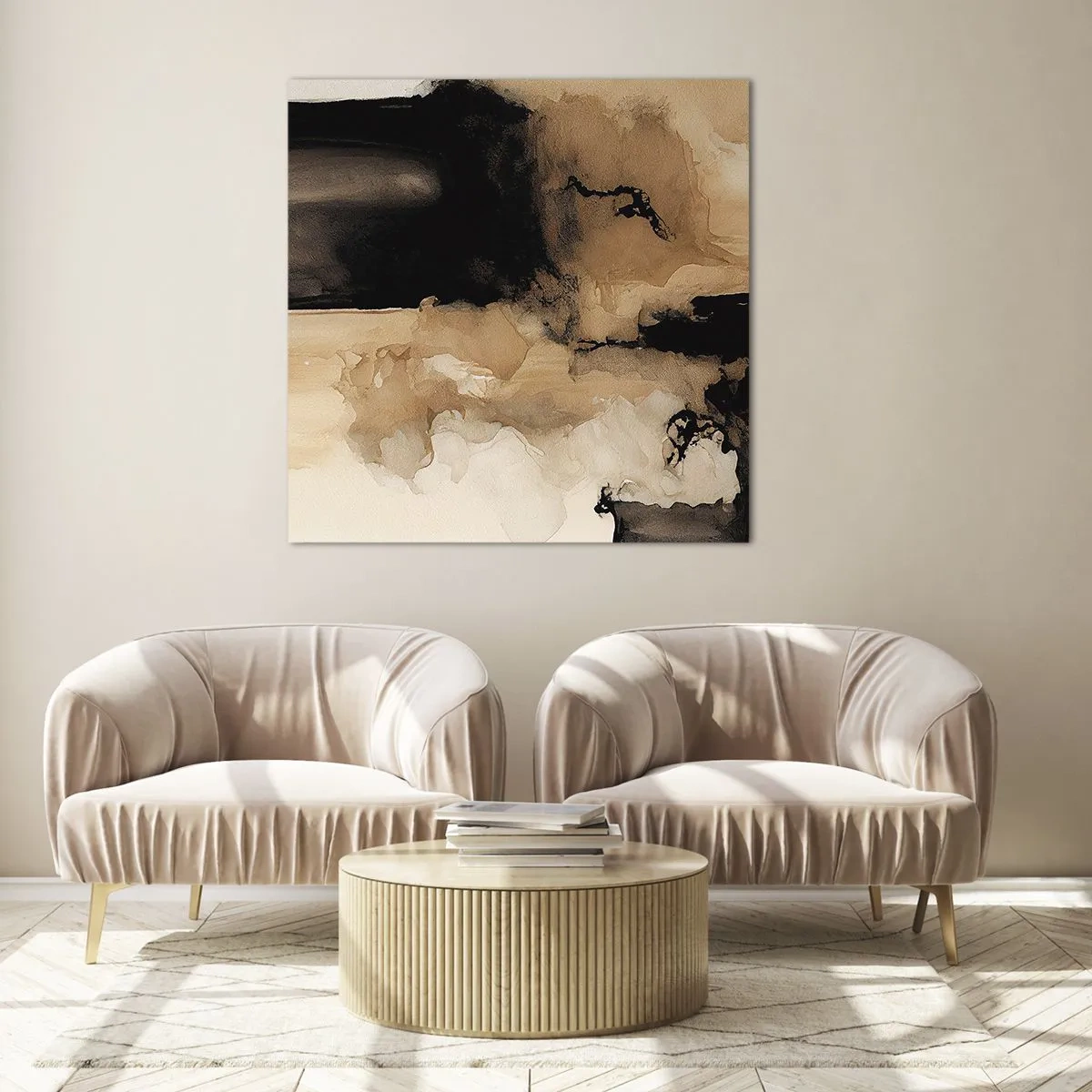 Tablou pe sticlă - O abstractizare intrigantă - 30x30 cm