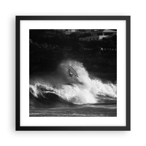 Poster în ramă neagră - Provocare acceptată! - 40x40 cm