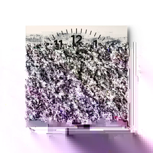 Ceas de perete - Ceas pe sticlă - Compoziție cețoasă - 40x40 cm