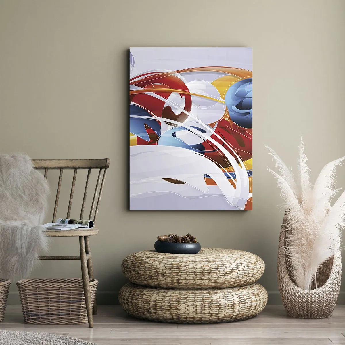 Tablou pe pânză - Dansul elementelor - 45x80 cm