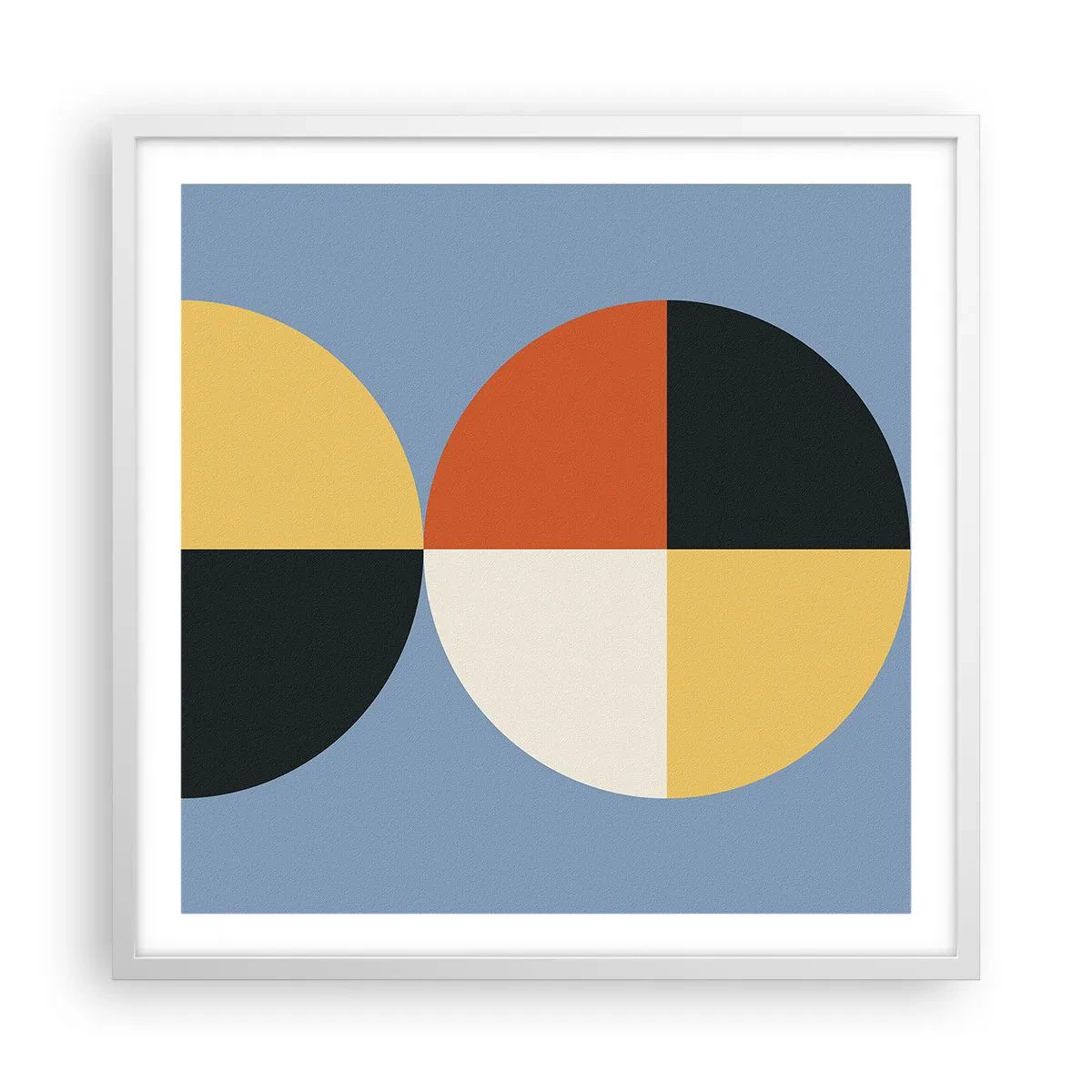 Poster în ramă albă - Uită-te și numără - 60x60 cm