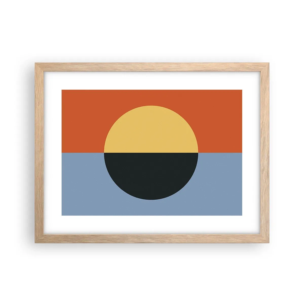 Poster în ramă de stejar deschis - O compoziție de căldură și răcoare - 40x30 cm