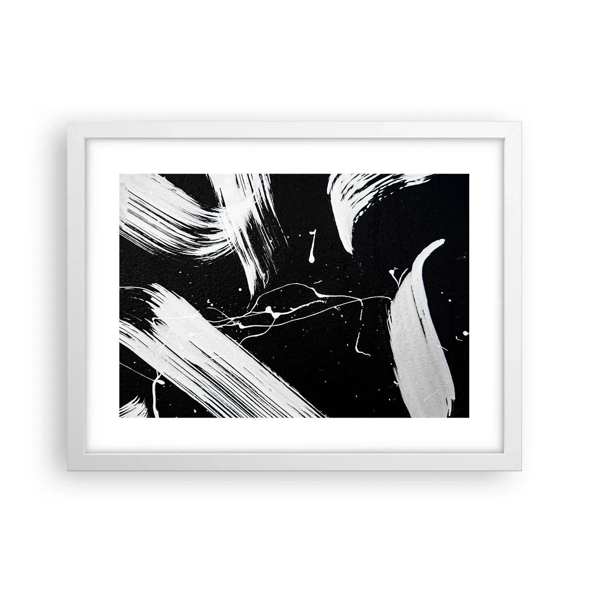 Poster în ramă albă - Abisul întunericului - 40x30 cm