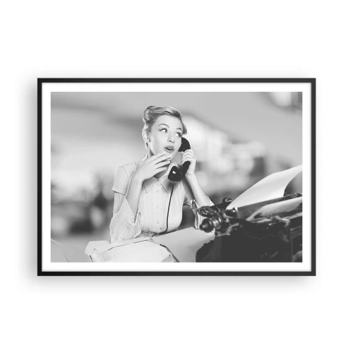 Poster în ramă neagră - Bună ziua, suntem în anii '50. - 100x70 cm