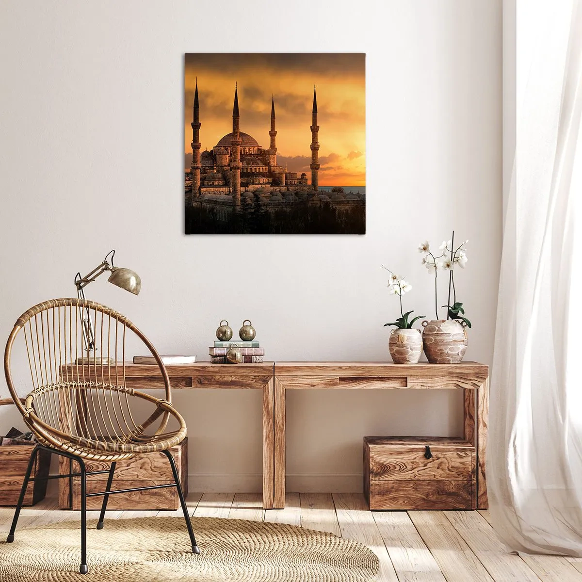 Tablou pe pânză - Dumnezeu este mare - 70x70 cm