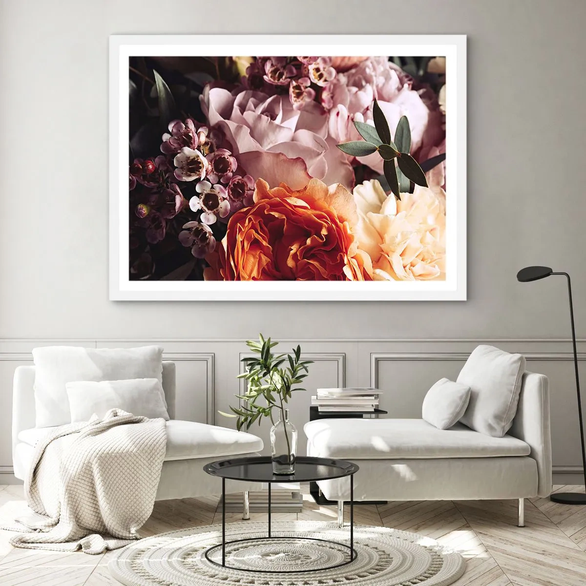 Poster în ramă albă - Înghesuite în frumusețe - 40x30 cm