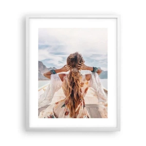 Poster în ramă albă - Pe drumul spre fericire - 40x50 cm