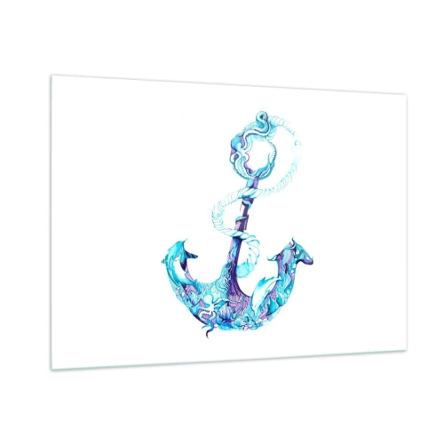 Tablou pe sticlă - Confidenta secretelor mării - 100x70 cm