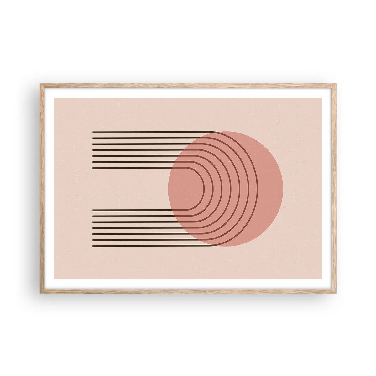 Poster în ramă de stejar deschis - Atracție irezistibilă - 100x70 cm