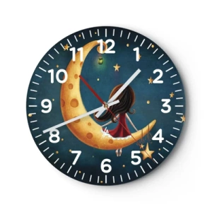 Ceas de perete - Ceas pe sticlă - A fost odată ca niciodată... - 40x40 cm