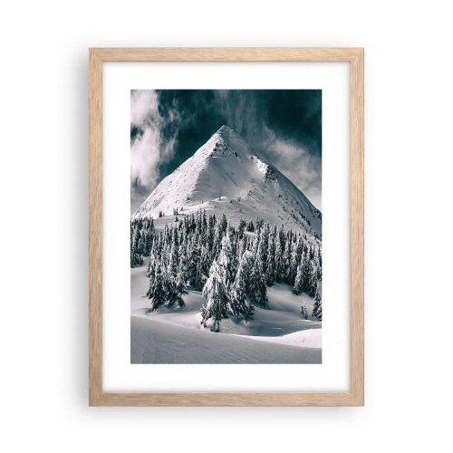 Poster în ramă de stejar deschis - Țara zăpezii și a gheții - 30x40 cm
