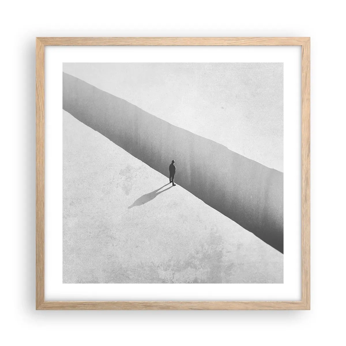 Poster în ramă de stejar deschis - Obiectiv clar - 50x50 cm