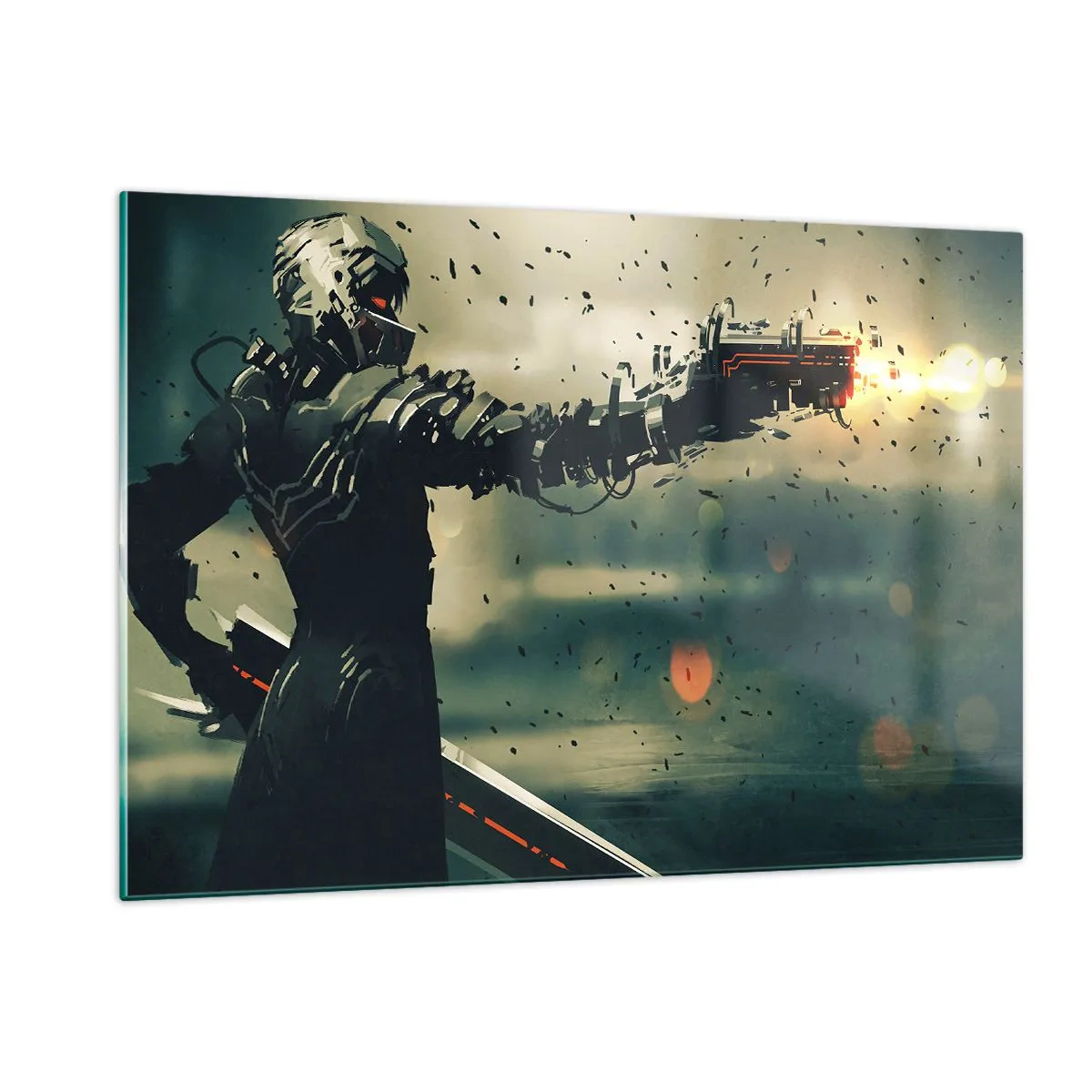 Tablou pe sticlă - Armă letală - propriul tău Terminator - 120x80 cm