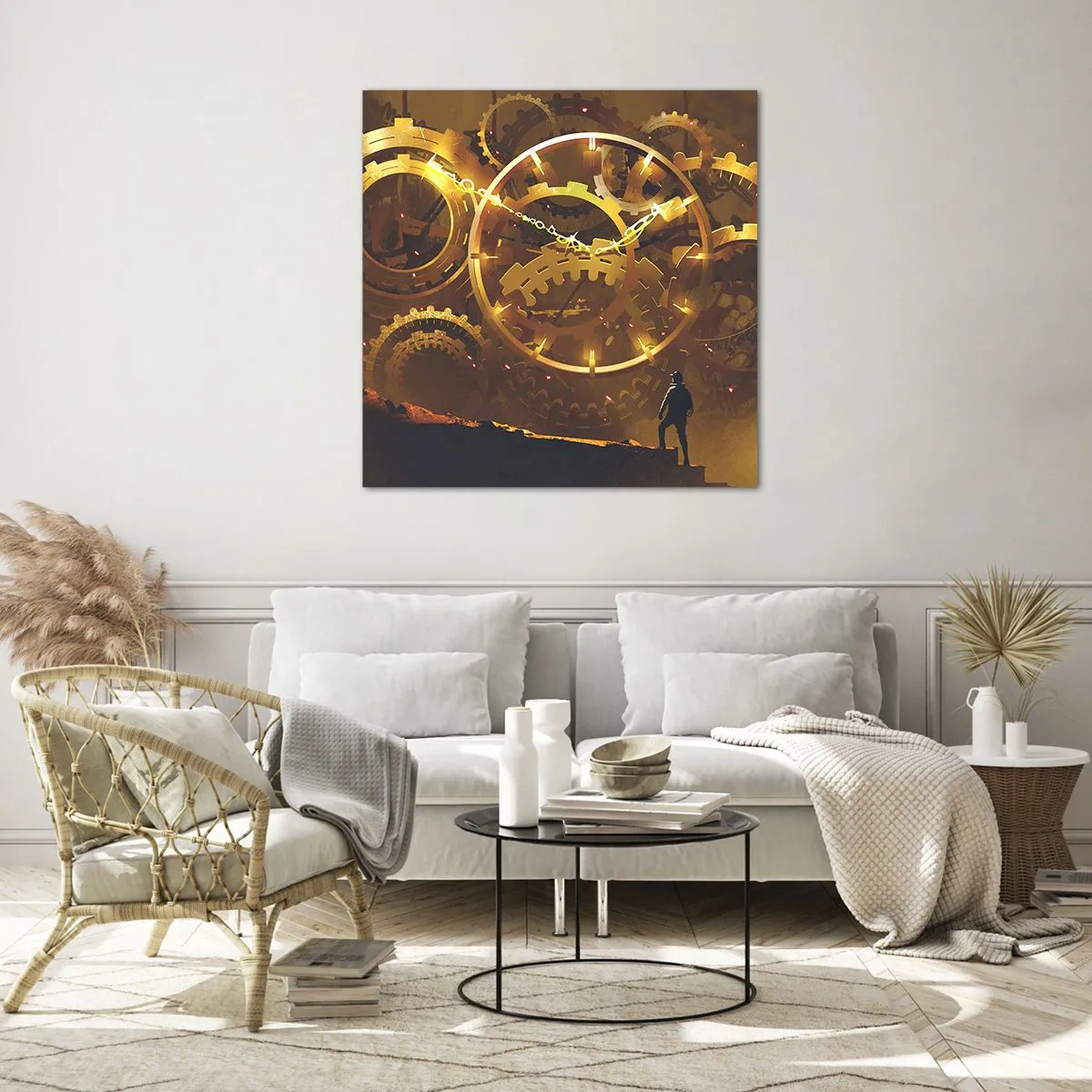 Tablou pe sticlă - La sursa timpului - 60x60 cm