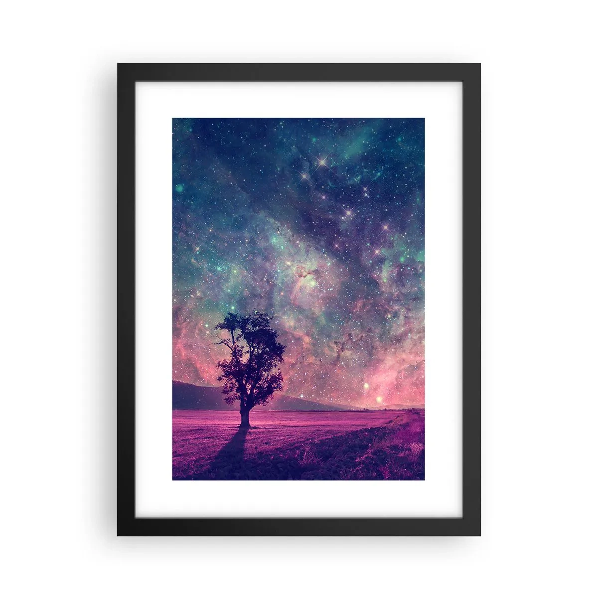 Poster în ramă neagră - Sub un cer magic - 30x40 cm