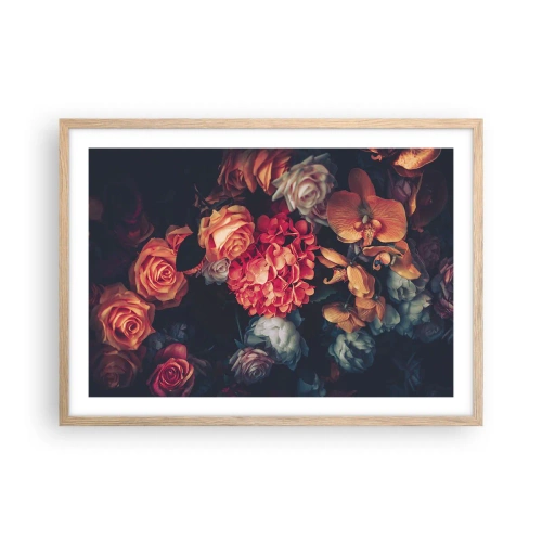 Poster în ramă de stejar deschis - Ca la maeștri olandezi - 70x50 cm