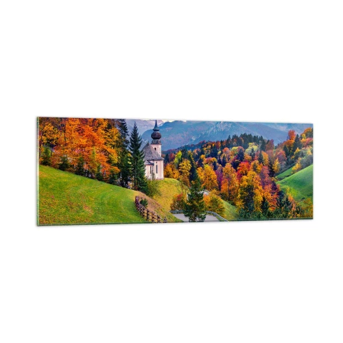 Tablou pe sticlă - Un peisaj ca o pictură - 90x30 cm