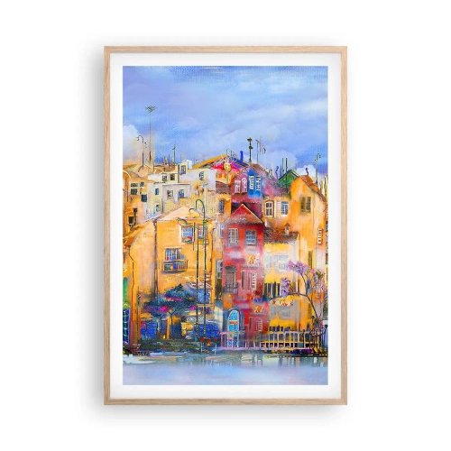 Poster în ramă de stejar deschis - Suntem împreună - 61x91 cm