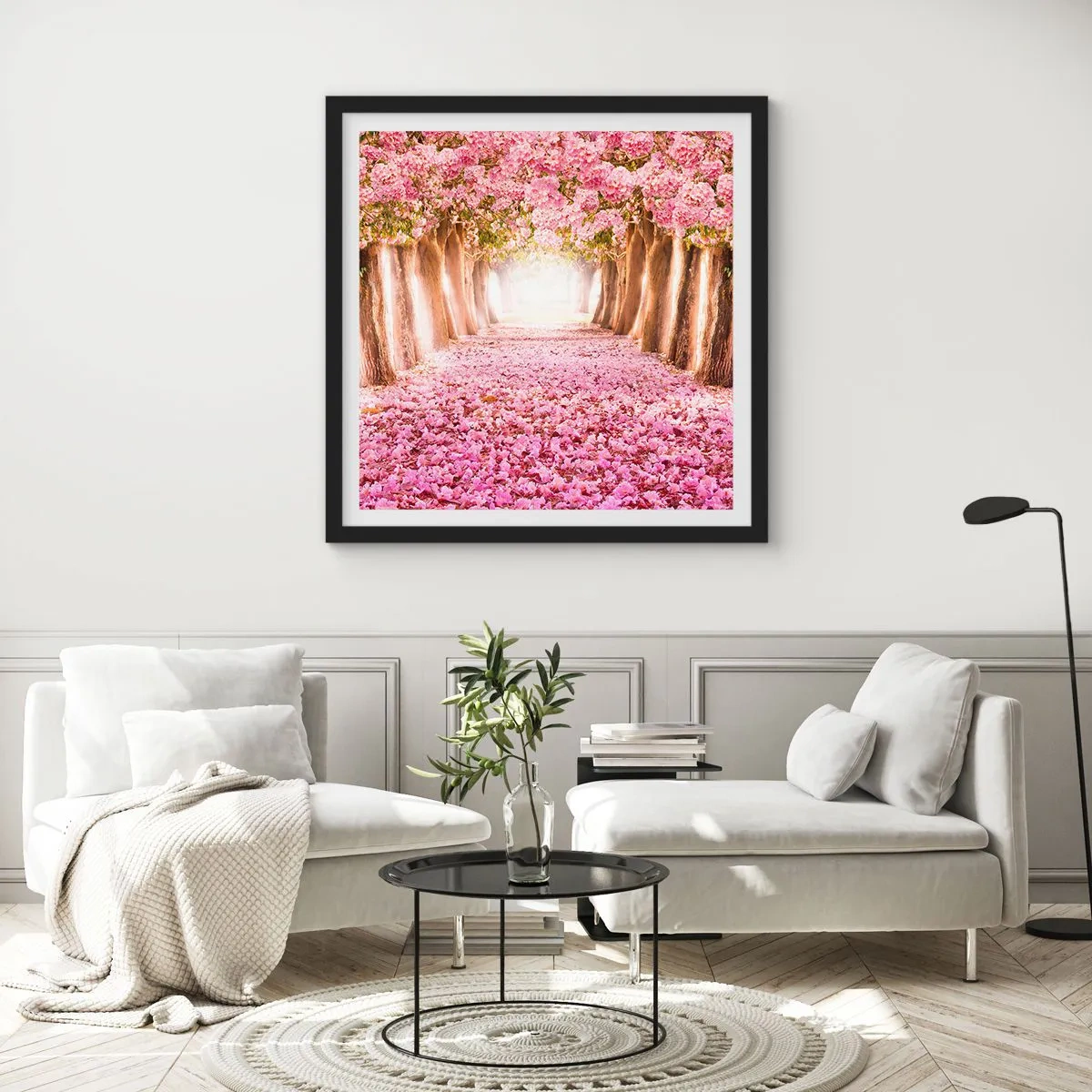 Poster în ramă neagră - Drumul spre paradis - 30x30 cm