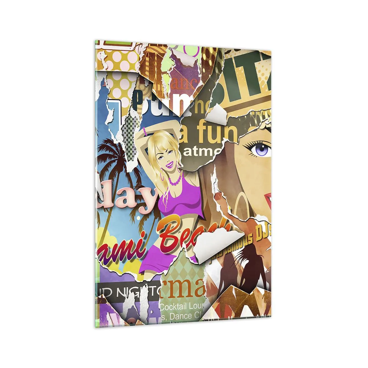 Tablou pe sticlă - Flashback-uri de vacanță - 70x100 cm