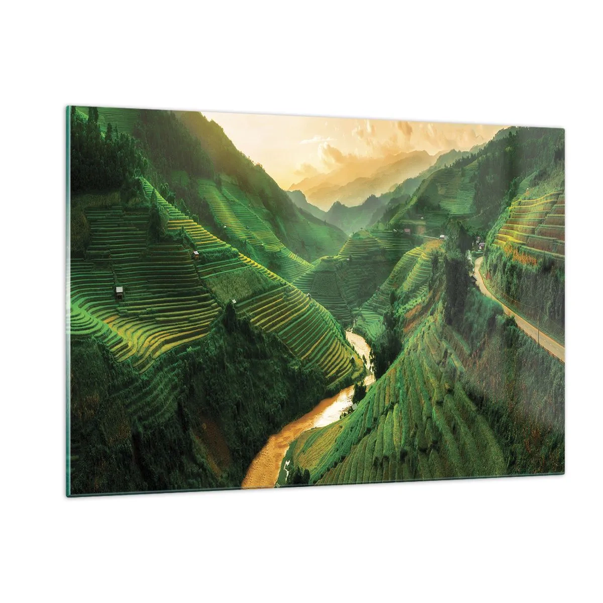 Tablou pe sticlă - Valea vietnameză - 120x80 cm