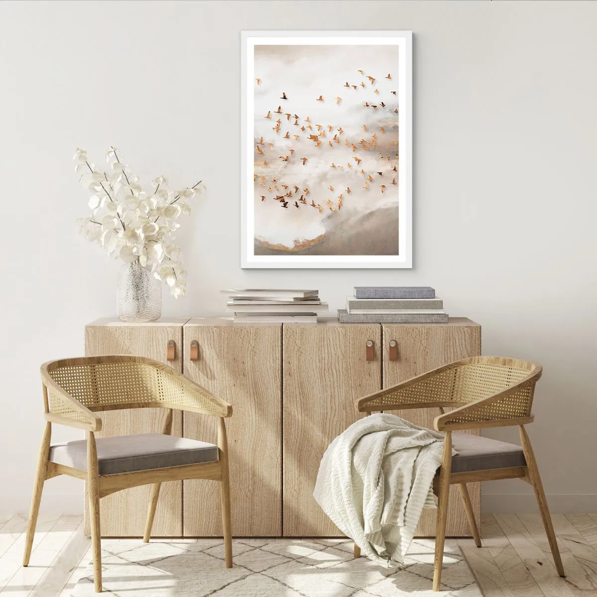 Poster în ramă albă - A sosit timpul... - 70x100 cm