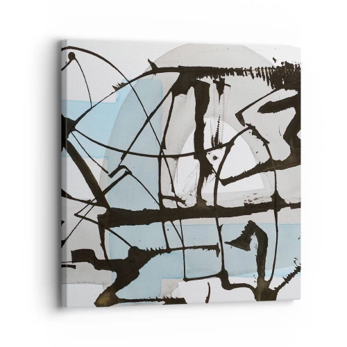 Tablou pe pânză - Cu toate acestea, albastru - 30x30 cm