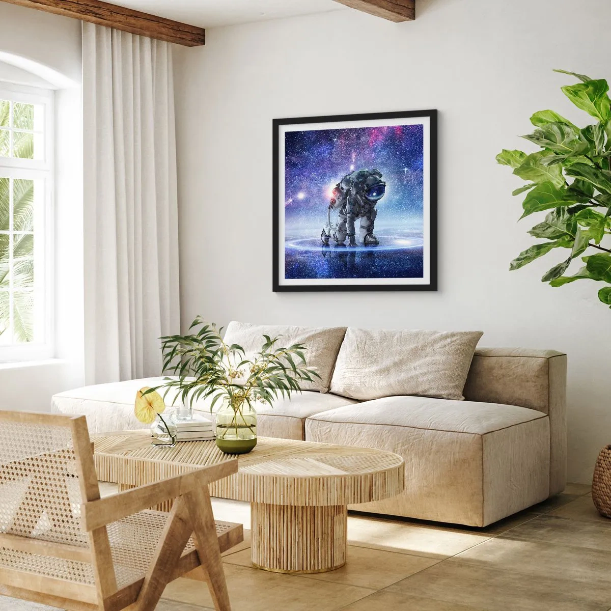 Poster în ramă neagră - Cerul înstelat de deasupra mea - 40x40 cm