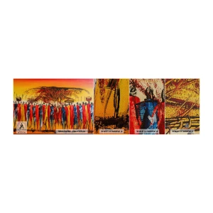 Mostră tapet Premium Sand - Acolo, acolo, acolo, acolo se duc - Bucată, oameni, Africa - 100x30 cm