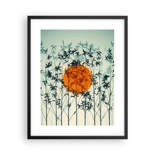 Poster în ramă neagră - Soarele japonez - 40x50 cm
