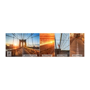 Mostră tapet autocolant Deluxe Sticker - Pe podul de aur - New York, Podul Brooklyn, Arhitectură - 100x30 cm