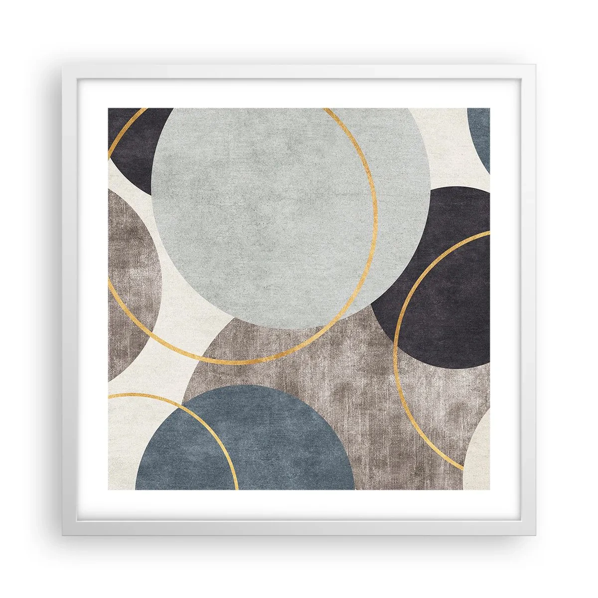 Poster în ramă albă - Roată cu roată - 50x50 cm