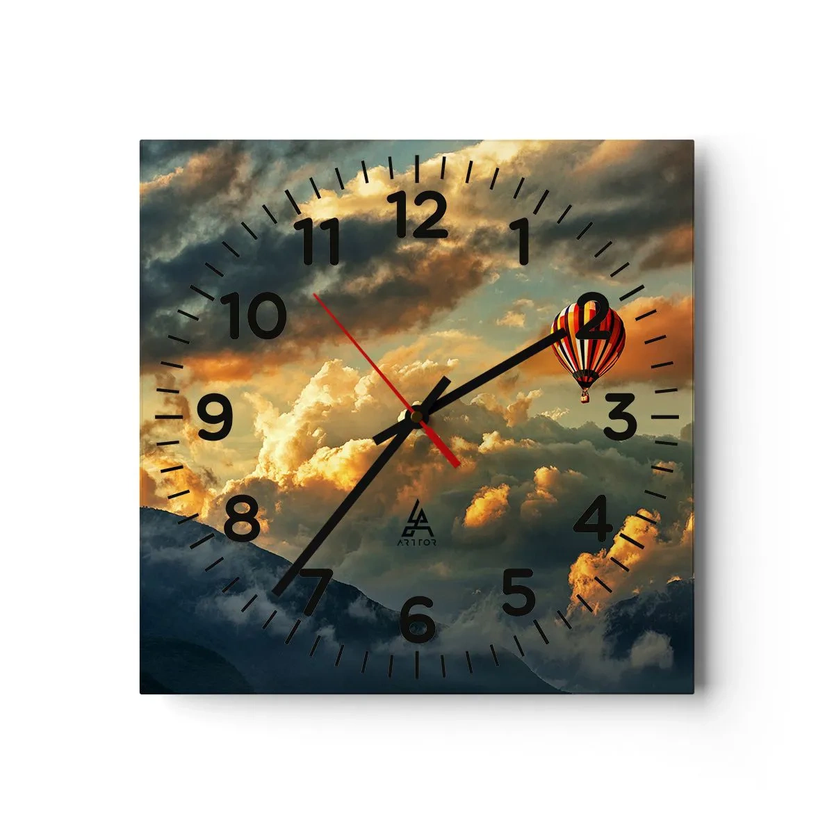 Ceas de perete - Ceas pe sticlă - Zbor pentru că vreau - 30x30 cm